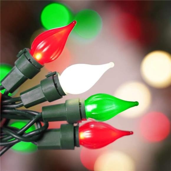 Multi Color Christmas Light Set 50 LEDs UL Certified LED String Lights Plug in - Picture 4 of 6